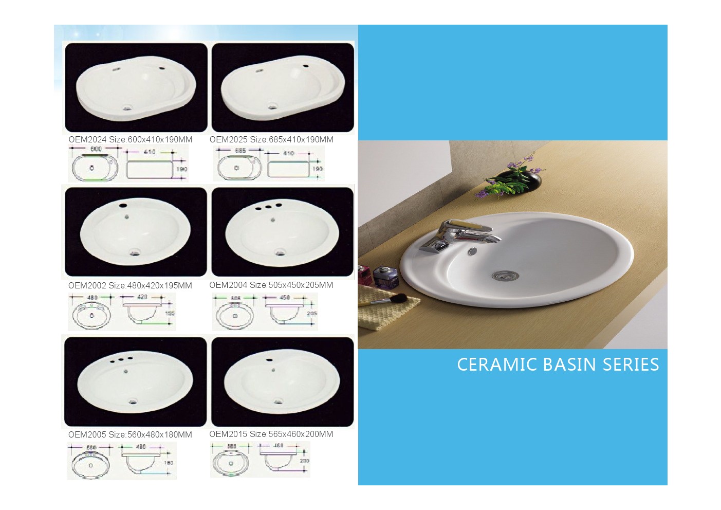 professional OEM  ceramic basin 